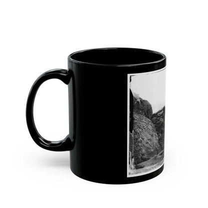 Gettysburg, Pa. Dead Confederate Soldier In Devil's Den (U.S. Civil War) Black Coffee Mug-Go Mug Yourself