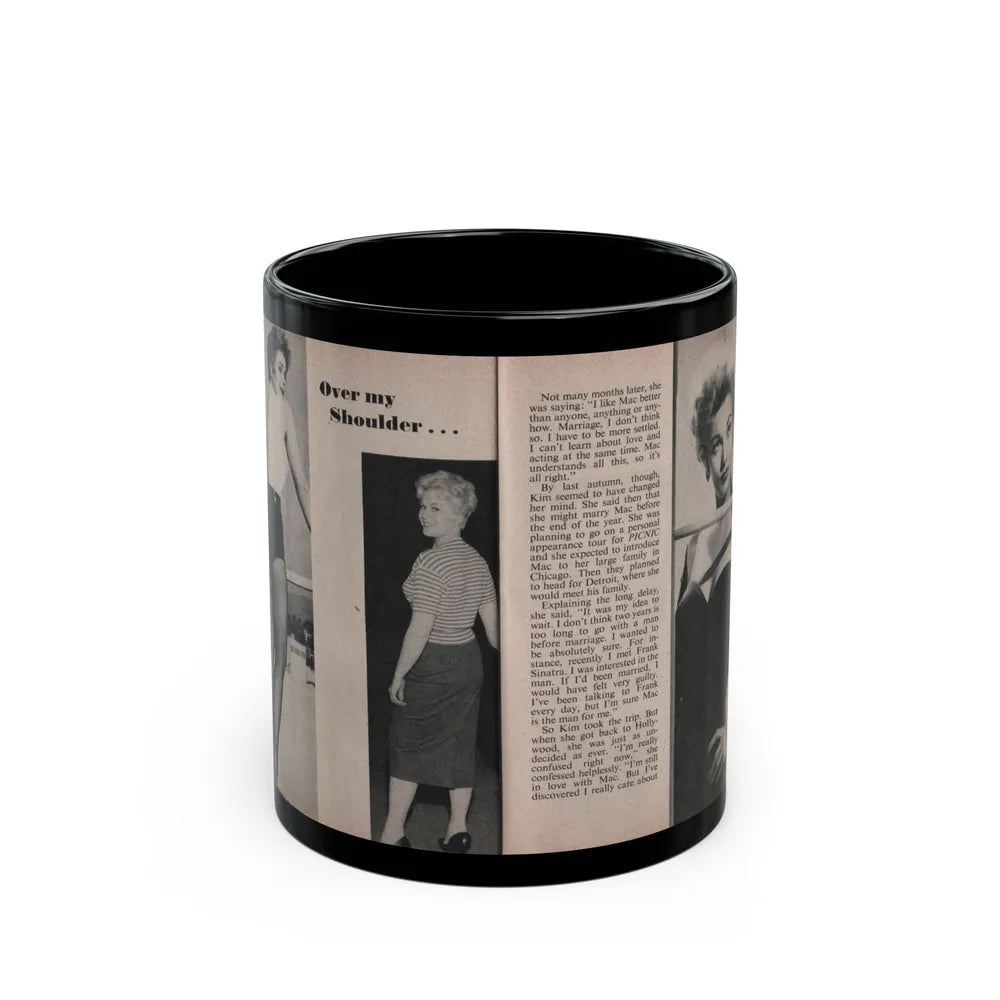 Kim Novak #160 - Scanned Mag. 66 Photos (Vintage Female Icon) Black Coffee Mug-11oz-Go Mug Yourself