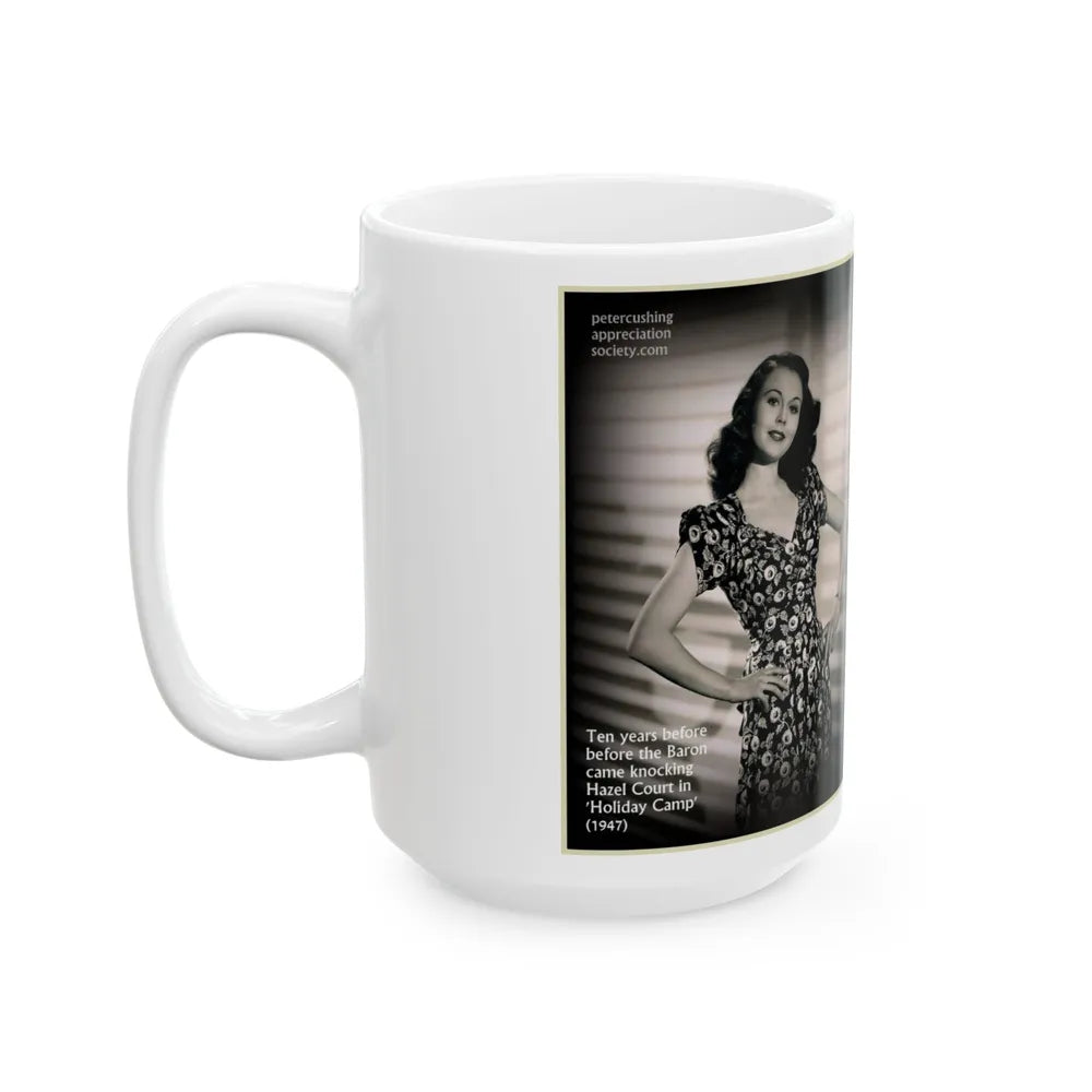 Hazel Court #09 (Vintage Female Icon) White Coffee Mug-Go Mug Yourself