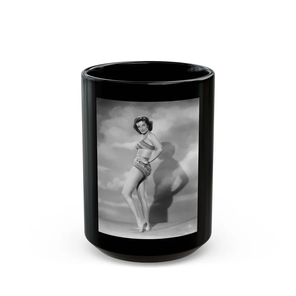 Jane Russell #143 (Vintage Female Icon) Black Coffee Mug-15oz-Go Mug Yourself