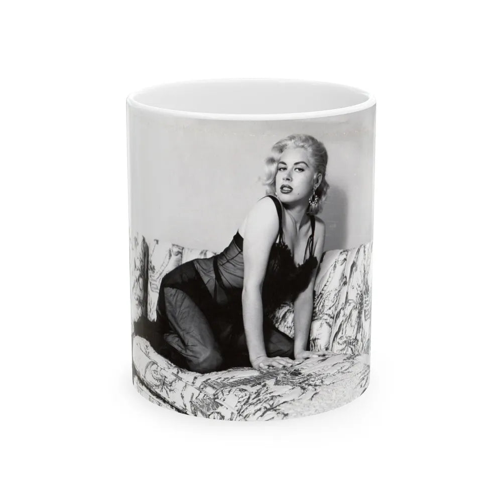 Jeanne Carmen #92 1 (Vintage Female Icon) White Coffee Mug-11oz-Go Mug Yourself