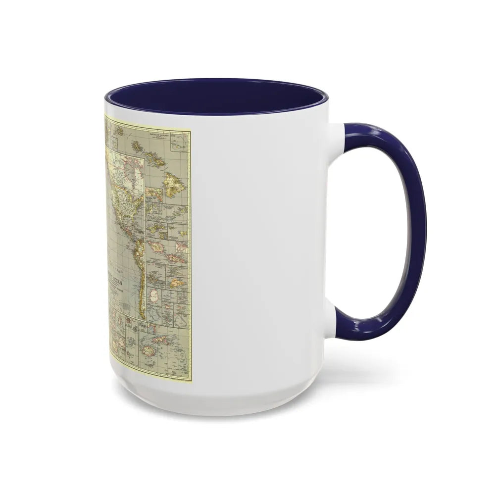 Pacific Ocean (1936) (Map) Accent Coffee Mug-Go Mug Yourself