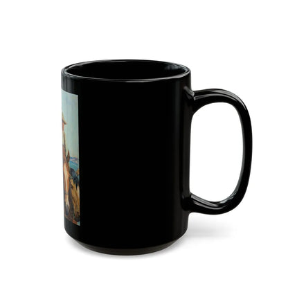 Dude Wrangler, The Saturday Evening Post interior illustration, March 10, 1934 - Black Coffee Mug-Go Mug Yourself