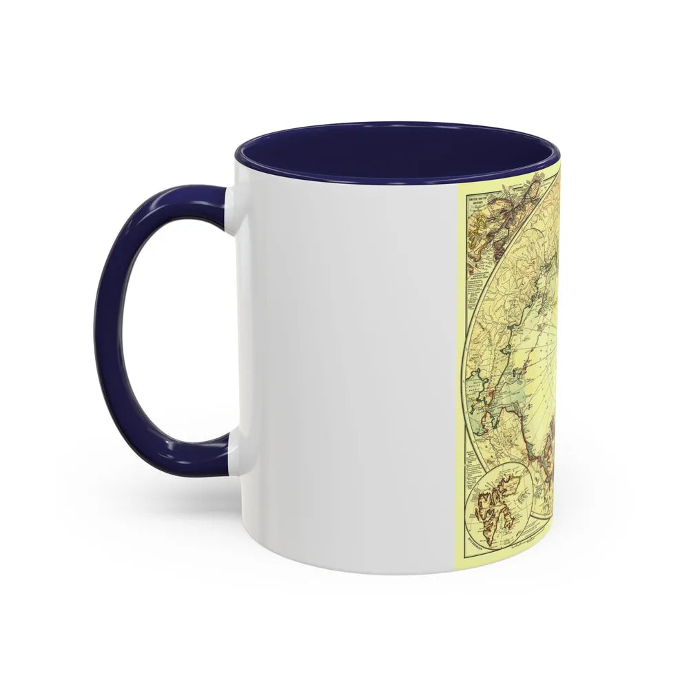 North Pole (1907) (Map) Accent Coffee Mug-Go Mug Yourself