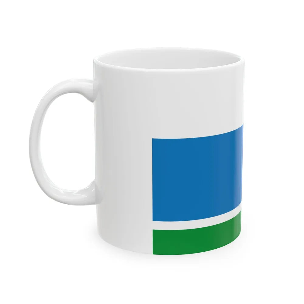 Flag of Sverdlovsk Oblast Russia - White Coffee Mug-Go Mug Yourself