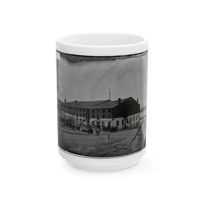 Richmond, Va. Front And Side View Of Libby Prison (U.S. Civil War) White Coffee Mug-15oz-Go Mug Yourself