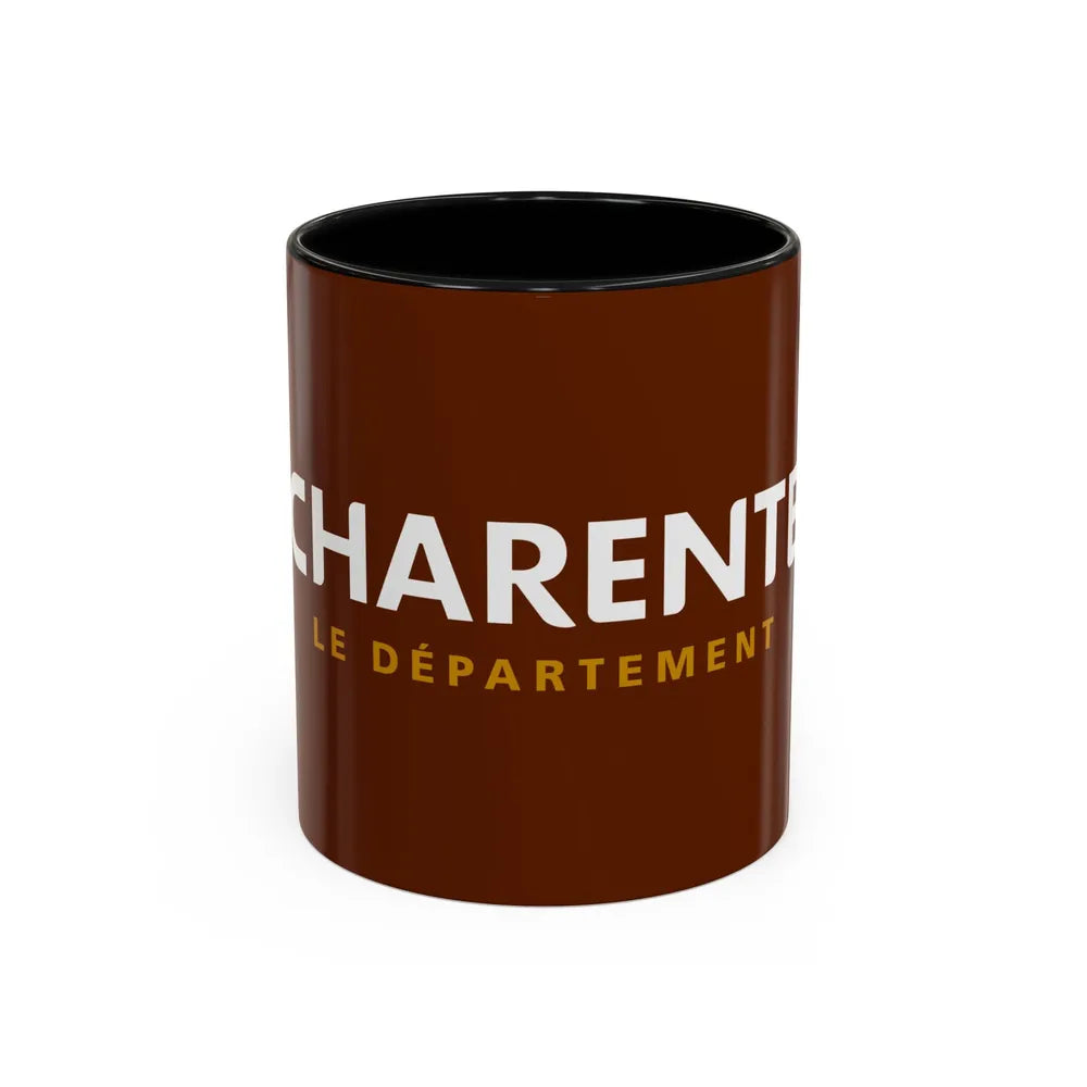 Flag of Charente France - Accent Coffee Mug-11oz-Black-Go Mug Yourself