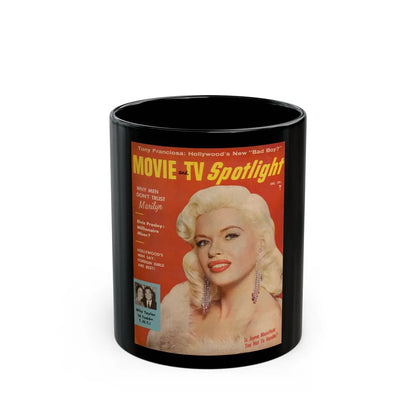 Jayne Mansfield #136 - Mag. Cover (Vintage Female Icon) Black Coffee Mug-11oz-Go Mug Yourself