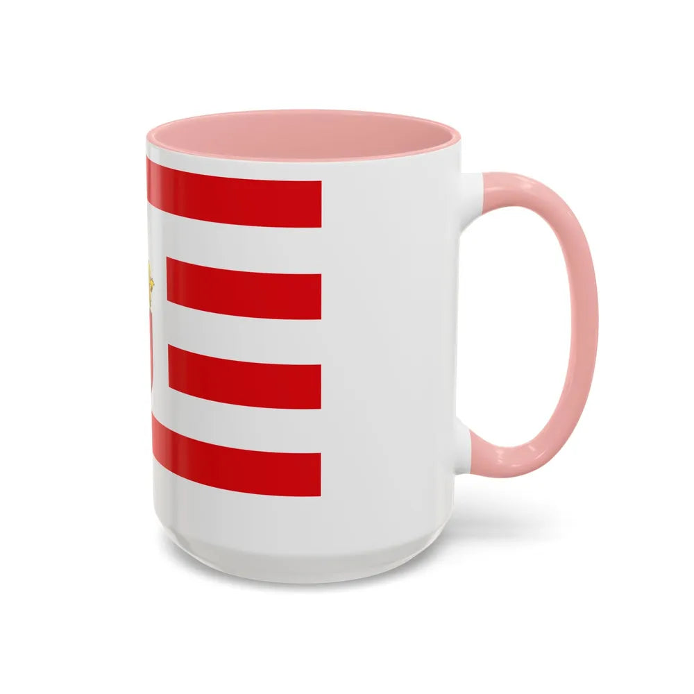 Flag of Bremen with middle arms Germany - Accent Coffee Mug-Go Mug Yourself