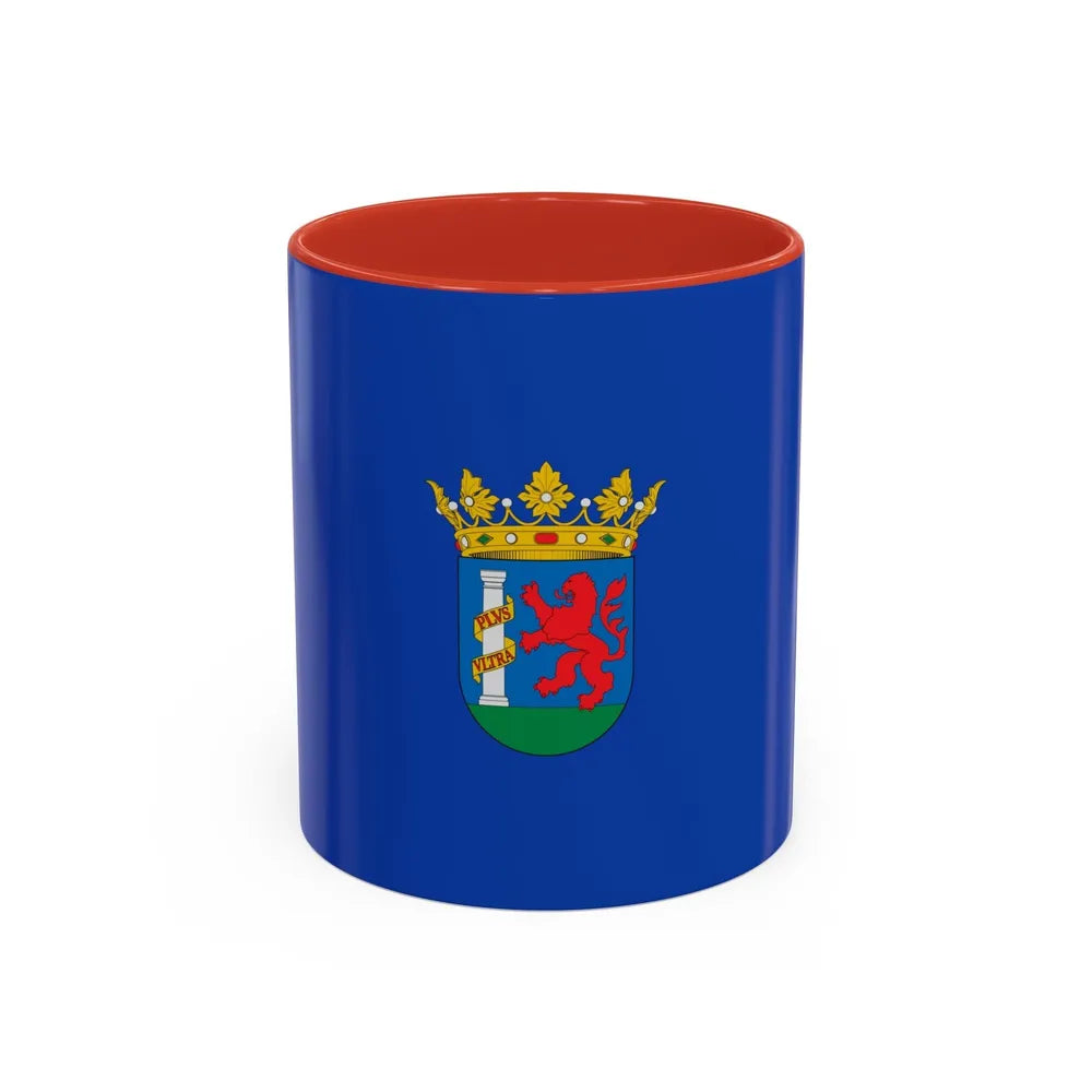 Flag of Badajoz Spain - Accent Coffee Mug-11oz-Red-Go Mug Yourself