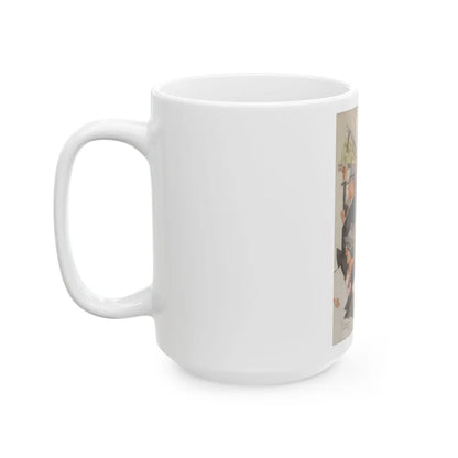 Cartoon Illustration - White Coffee Mug-Go Mug Yourself