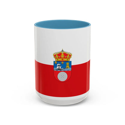 Flag of Cantabria Spain - Accent Coffee Mug-15oz-Light Blue-Go Mug Yourself