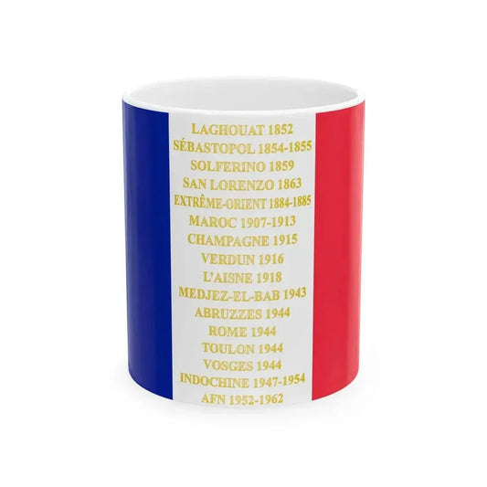 3e regiment de tirailleurs algeriens - drapeau (France) White Coffee Mug 11oz - Go Mug Yourself