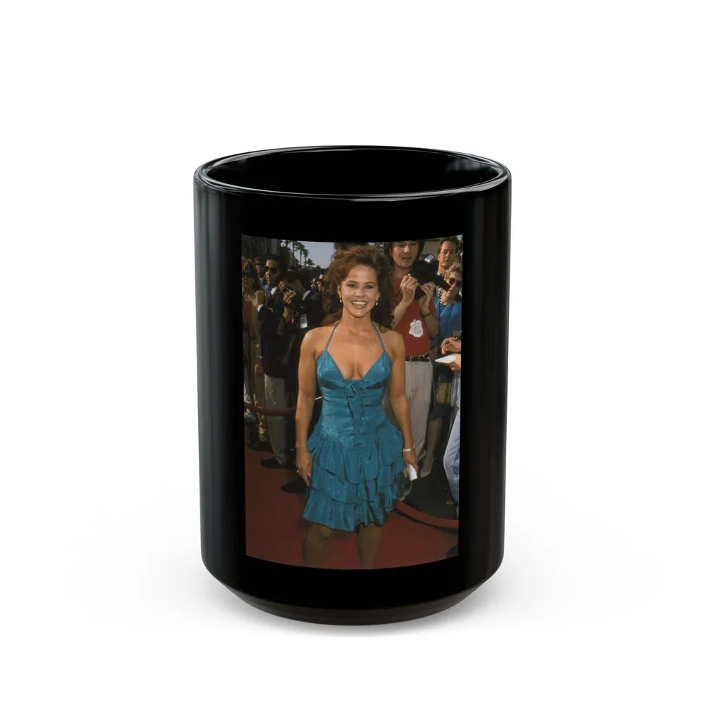 Linda Blair #231 (Vintage Female Icon) Black Coffee Mug-15oz-Go Mug Yourself