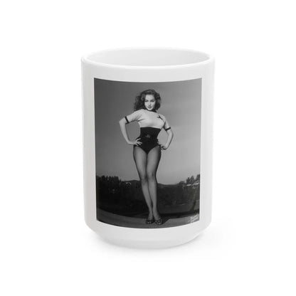 Julie Newmar #12 (Vintage Female Icon) White Coffee Mug-15oz-Go Mug Yourself