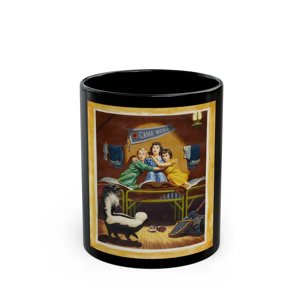 Camp Wickie, Illustration - Black Coffee Mug-11oz-Go Mug Yourself