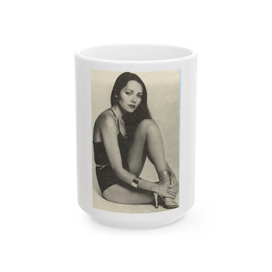 Barbara Carrera #90 (Vintage Female Icon) White Coffee Mug-15oz-Go Mug Yourself