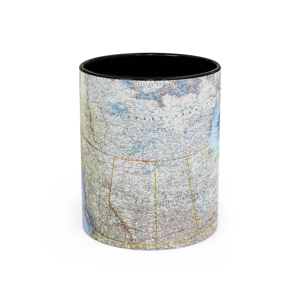 Canada - Western (1966) (Map) Accent Coffee Mug-11oz-Black-Go Mug Yourself