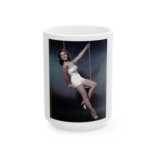 Debra Paget #17 3 (Vintage Female Icon) White Coffee Mug-15oz-Go Mug Yourself