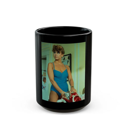 Linda Blair #167 (Vintage Female Icon) Black Coffee Mug-15oz-Go Mug Yourself