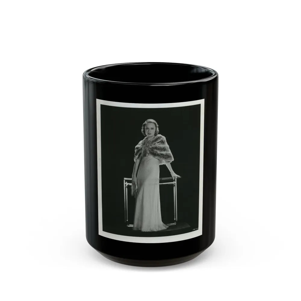 Fay Wray #128 (Vintage Female Icon) Black Coffee Mug-15oz-Go Mug Yourself