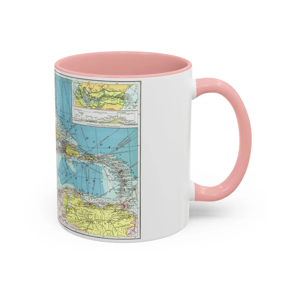 Central America (1913) (Map) Accent Coffee Mug-Go Mug Yourself