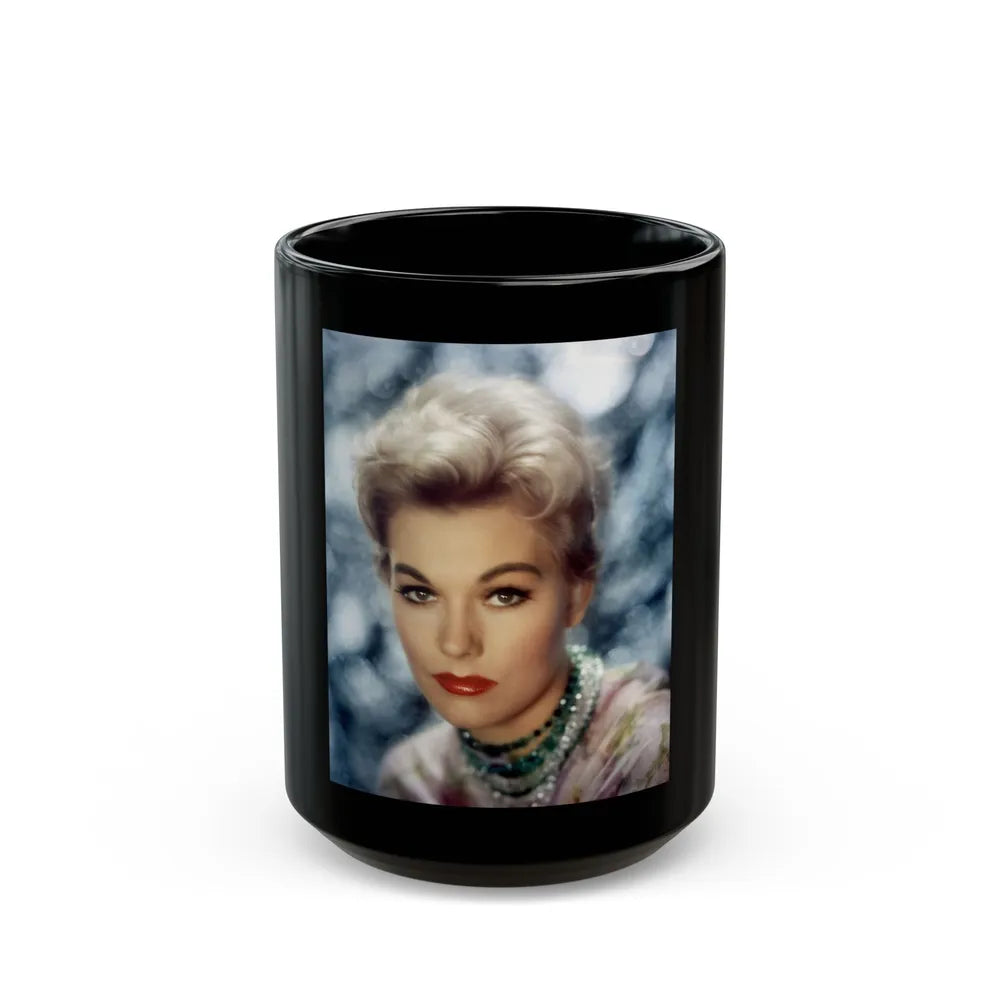 Kim Novak #323 (Vintage Female Icon) Black Coffee Mug-15oz-Go Mug Yourself