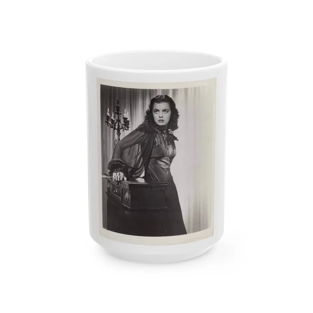 Faith Domergue #72 (Vintage Female Icon) White Coffee Mug-15oz-Go Mug Yourself