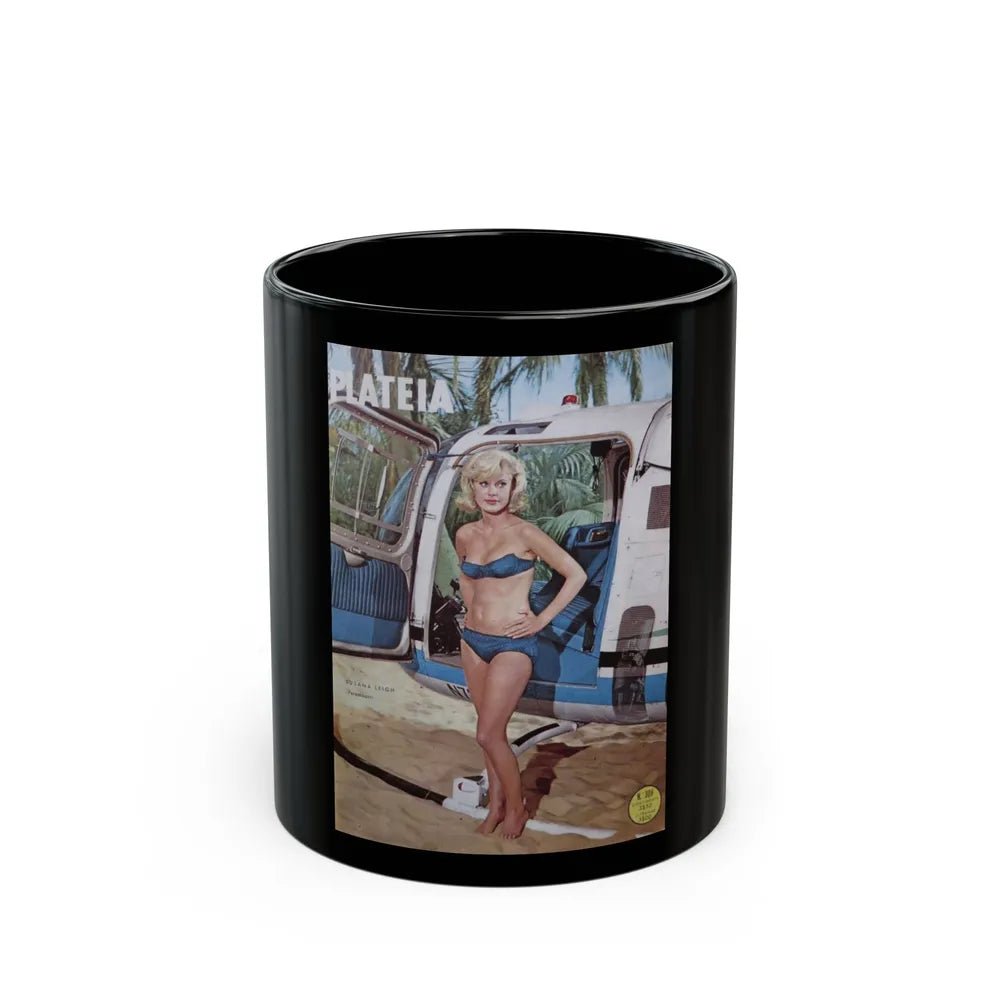 Suzanna Leigh #43 - Mag. Cover (Vintage Female Icon) Black Coffee Mug-11oz-Go Mug Yourself