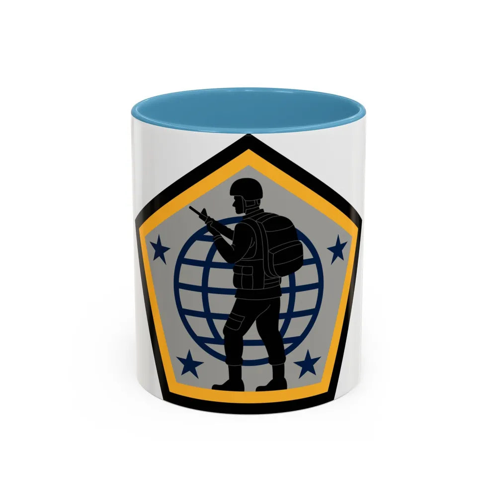 Human Resources Command (U.S. Army) Accent Coffee Mug-11oz-Light Blue-Go Mug Yourself