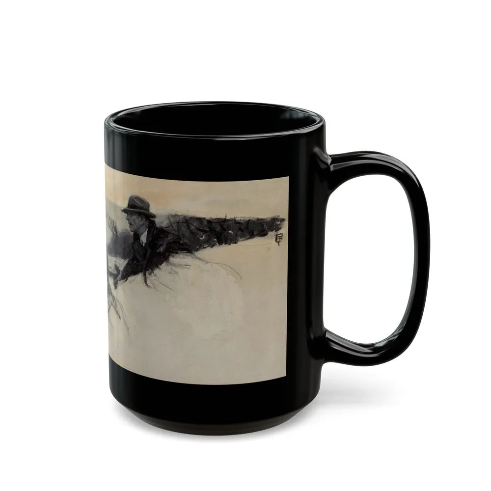 Escaping the Snow - Black Coffee Mug-Go Mug Yourself