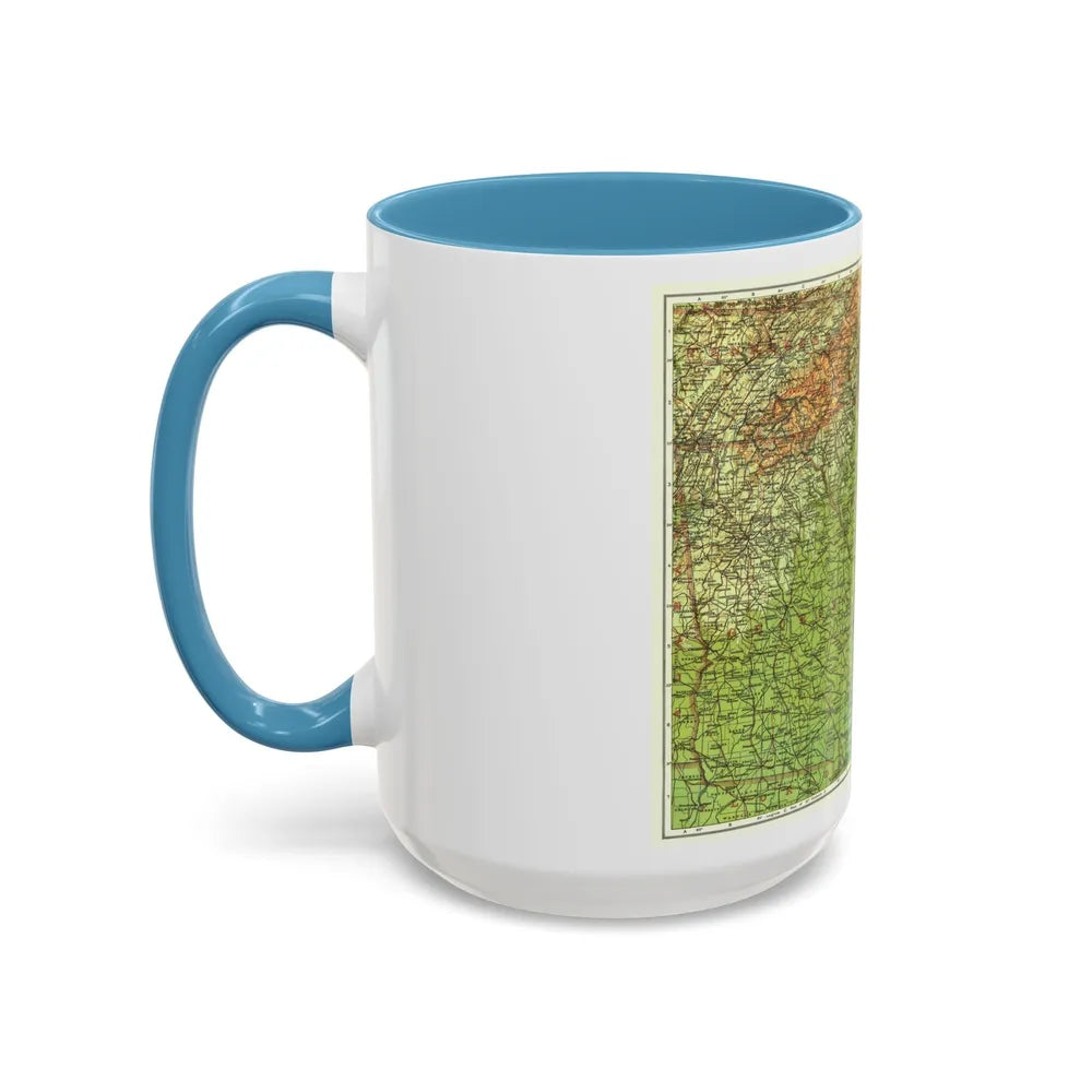 USA - Southeastern (1926) (Map) Accent Coffee Mug-Go Mug Yourself