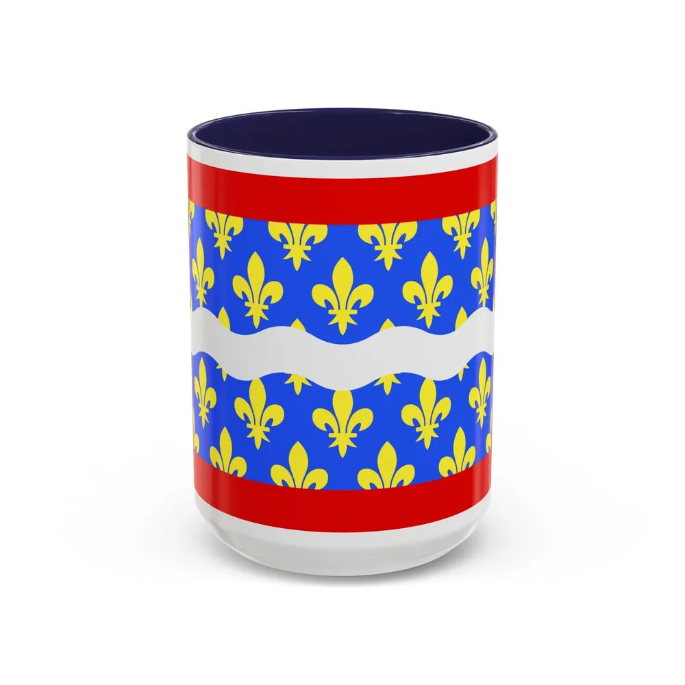 Flag of Cher France - Accent Coffee Mug-15oz-Navy-Go Mug Yourself