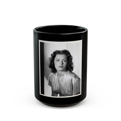 Faith Domergue #200 (Vintage Female Icon) Black Coffee Mug-15oz-Go Mug Yourself