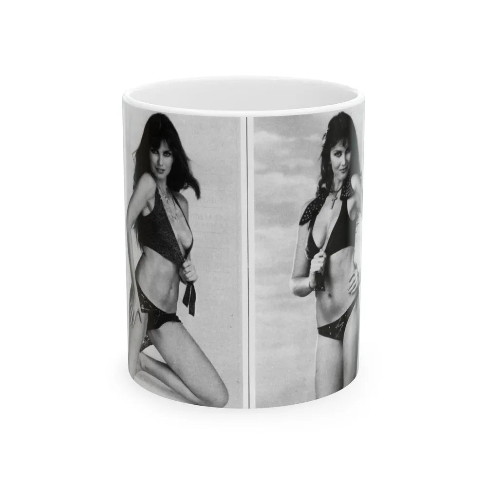 Caroline Munro #219 (Vintage Female Icon) White Coffee Mug-11oz-Go Mug Yourself