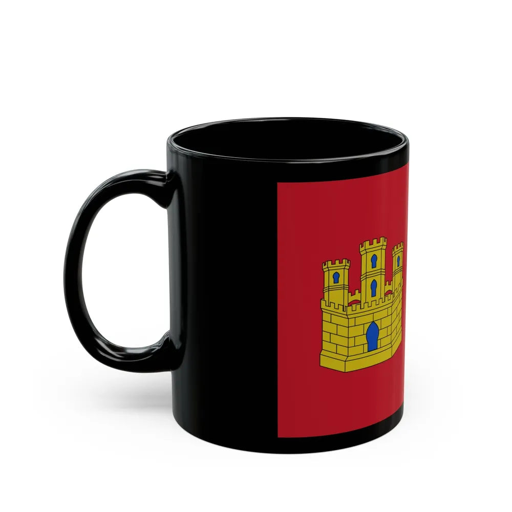 Flag of Castile La Mancha Spain - Black Coffee Mug-Go Mug Yourself