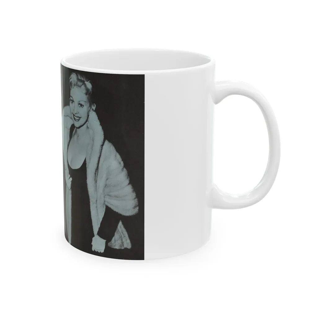 Greta Thyssen #42 - Pose! Pocket Mag. July '58 - 2 B&W Photos & Caption (Vintage Female Icon) White Coffee Mug-Go Mug Yourself