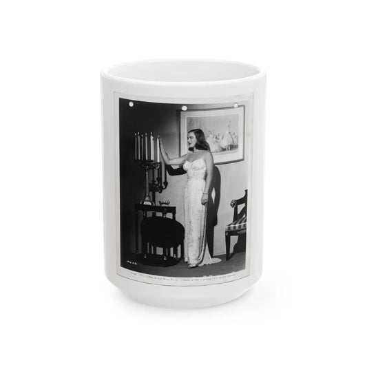 Ella Raines #157 (Vintage Female Icon) White Coffee Mug-15oz-Go Mug Yourself