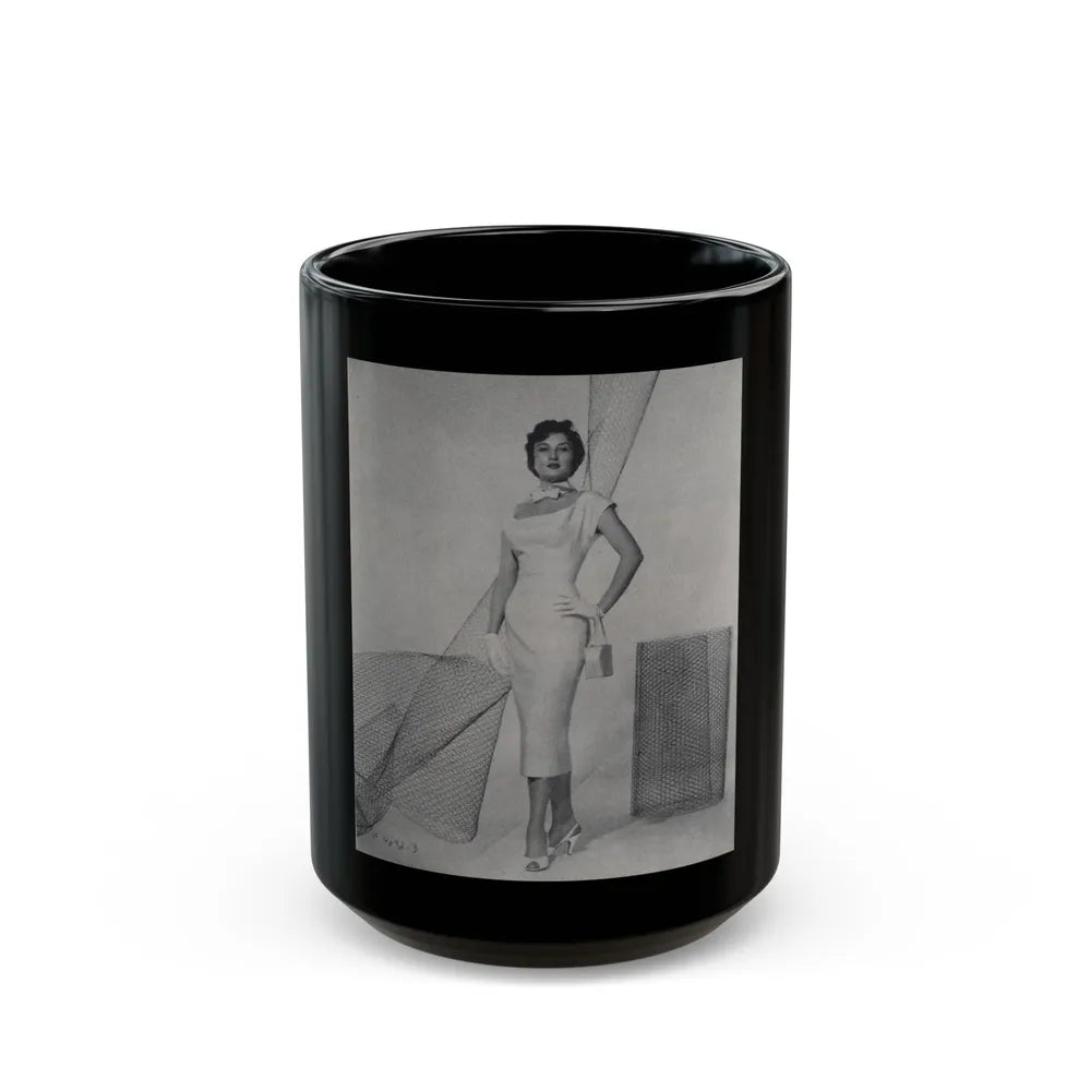 Carol Ohmart #58 - Page 1, Photo 2 of 4 Cropped from International Photographer Mag. June '55 (Vintage Female Icon) Black Coffee Mug-15oz-Go Mug Yourself