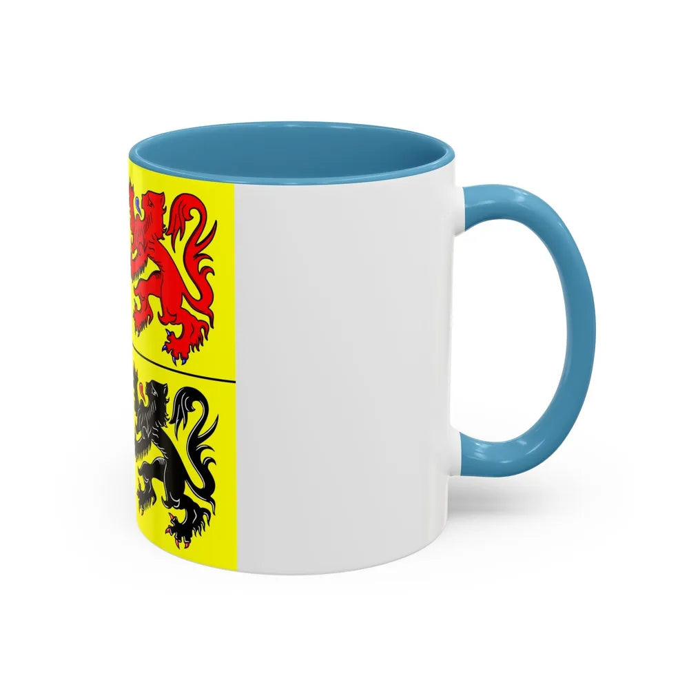 Flag of Hainaut Belgium - Accent Coffee Mug-Go Mug Yourself