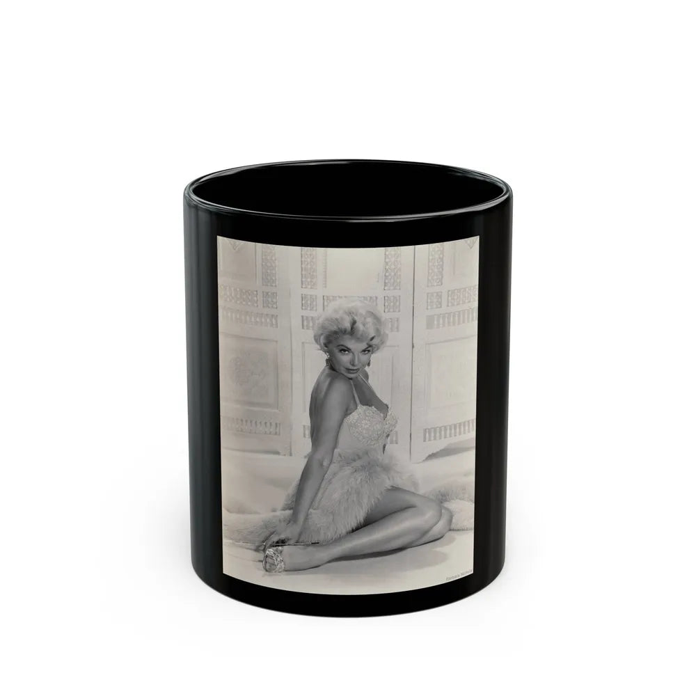 Barbara Nichols #542 (Vintage Female Icon) Black Coffee Mug-11oz-Go Mug Yourself