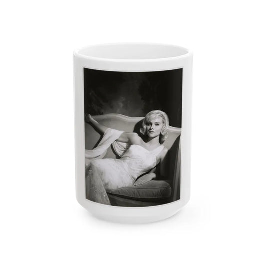 Diane McBain #39 (Vintage Female Icon) White Coffee Mug-15oz-Go Mug Yourself