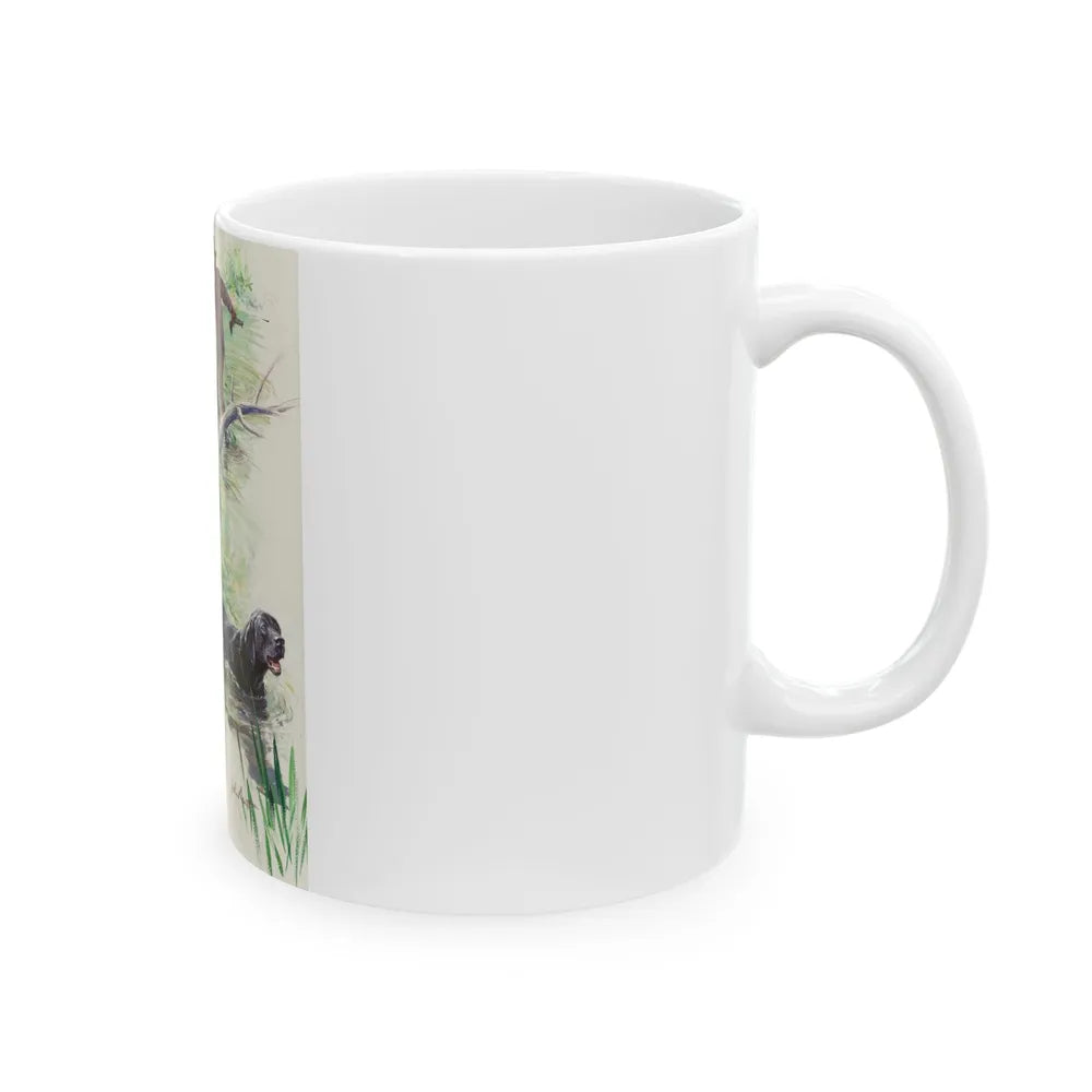 Crocodile Hunter, Roto Magazine story illustration - White Coffee Mug-Go Mug Yourself