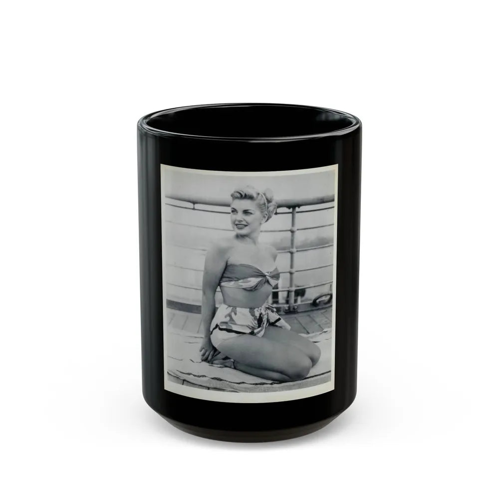 Barbara Nichols #232 (Vintage Female Icon) Black Coffee Mug-15oz-Go Mug Yourself