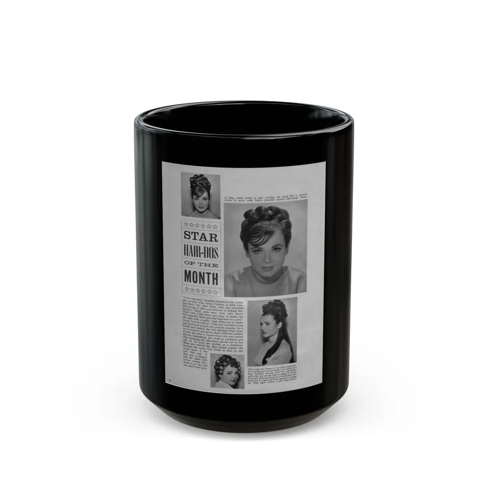 Gila Golan #104 (Vintage Female Icon) Black Coffee Mug-15oz-Go Mug Yourself