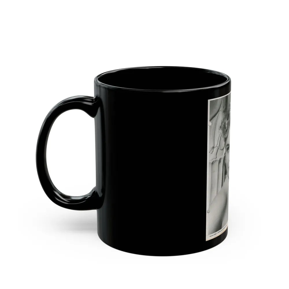 Lori Nelson #59 - Printed & Scanned (Vintage Female Icon) Black Coffee Mug-Go Mug Yourself