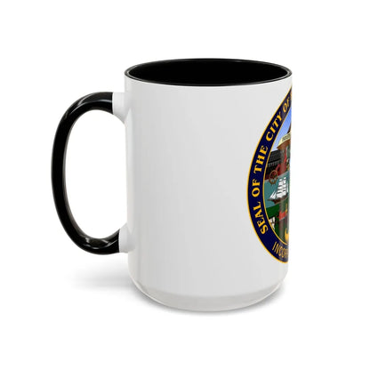 Seal of Bridgeport Connecticut - Accent Coffee Mug-Go Mug Yourself