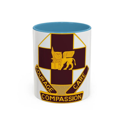 MEDDAC Vicenza US (U.S. Army) Accent Coffee Mug-11oz-Light Blue-Go Mug Yourself