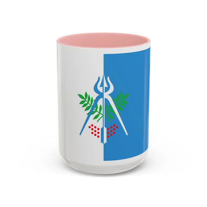 Flag of Izhevsk Russia - Accent Coffee Mug-15oz-Pink-Go Mug Yourself