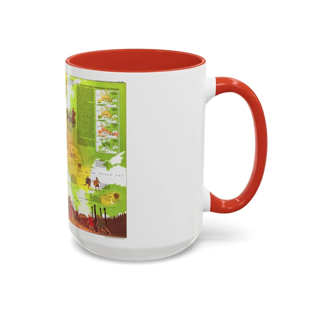 Europe - Celtic (1977) (Map) Accent Coffee Mug-Go Mug Yourself